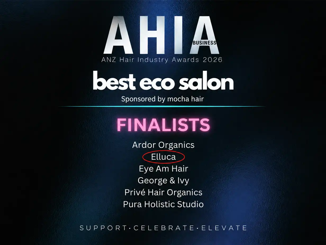 Elluca ANZ AHIA Best Eco Salon Finalist