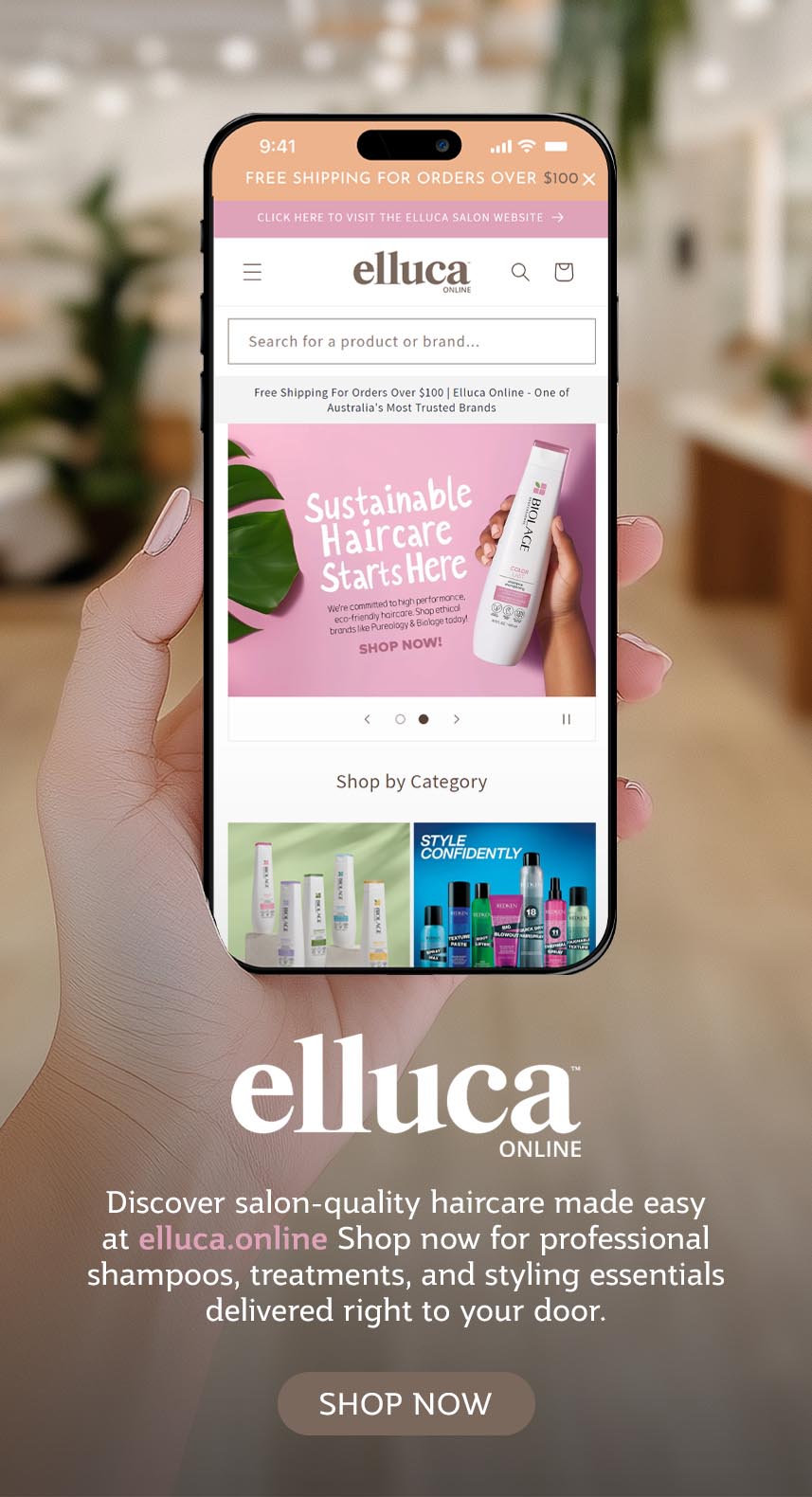 elluca.online Salon Quality Haircare delivered to your door